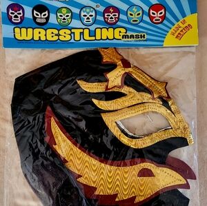 Wrestling Mask, Adult, Black Metallic New in package!